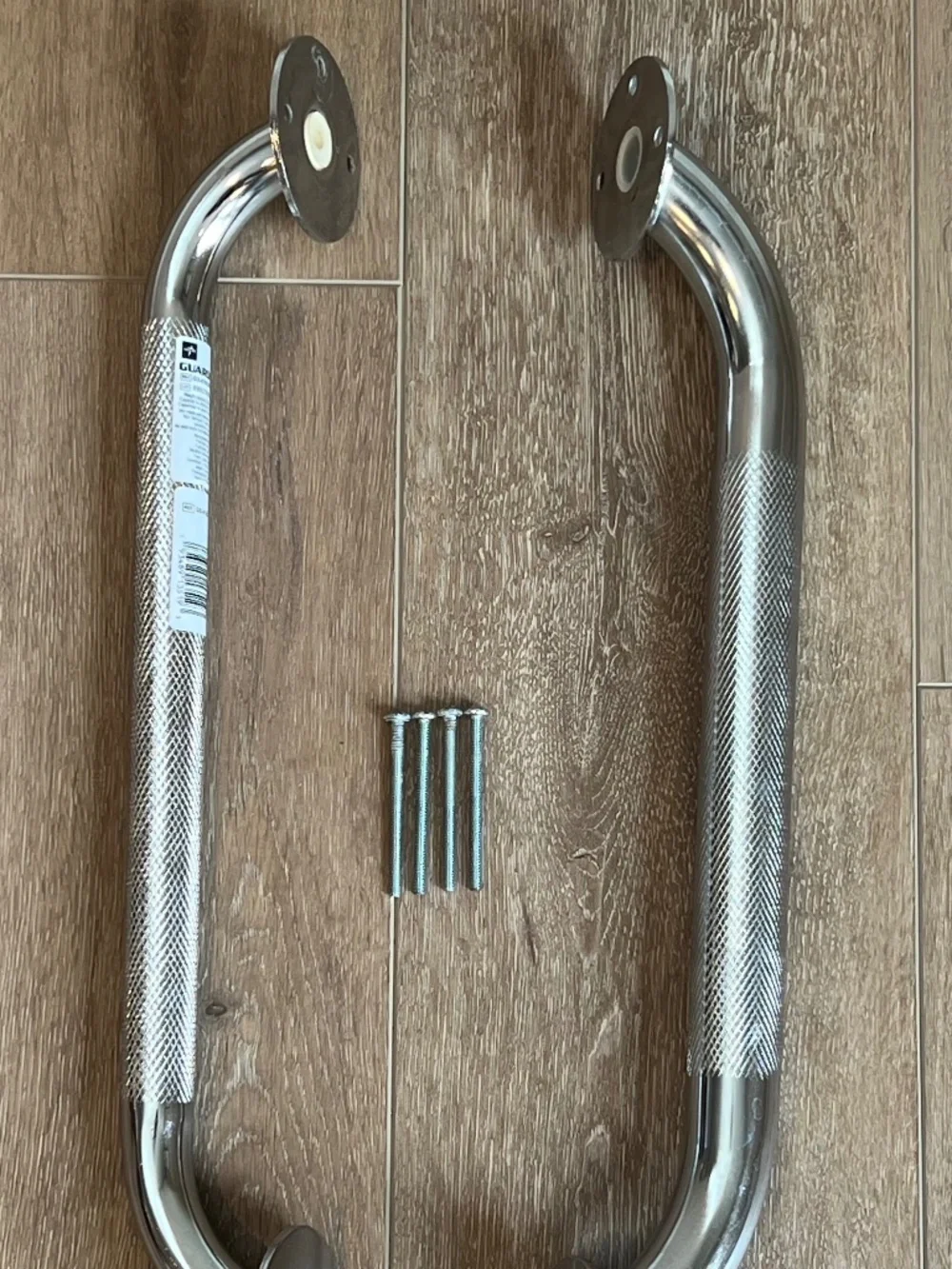 2 Guardian Medline Stainless Steel Grab Bars (17 inches long)